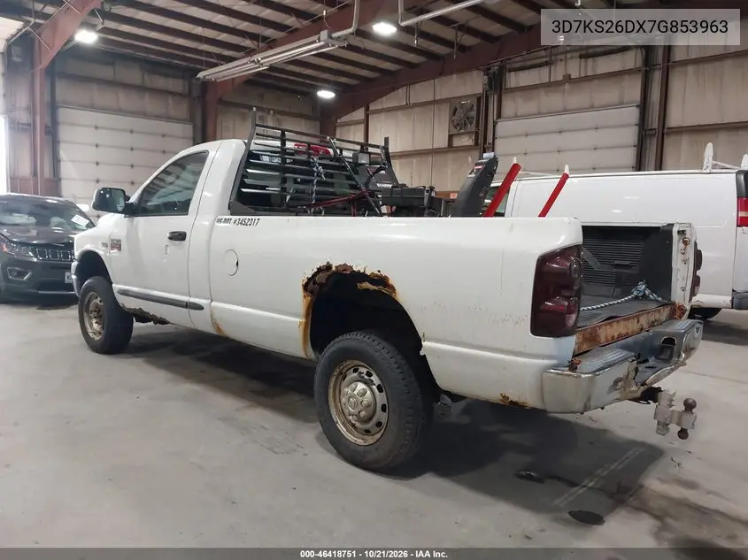 2007 DODGE RAM VIN 3D7KS26DX7G853963 — фото 3