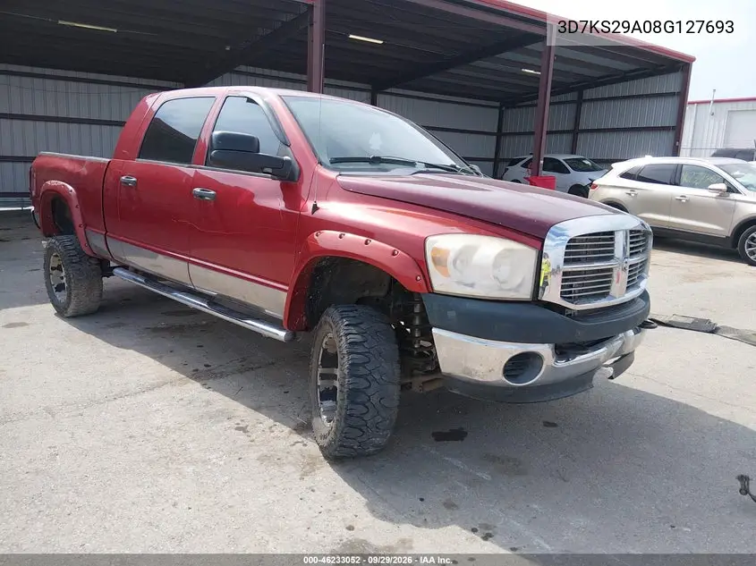 DODGE RAM 2008, VIN 3D7KS29A08G127693