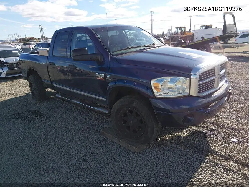 DODGE RAM 2008, VIN 3D7KS28A18G119376