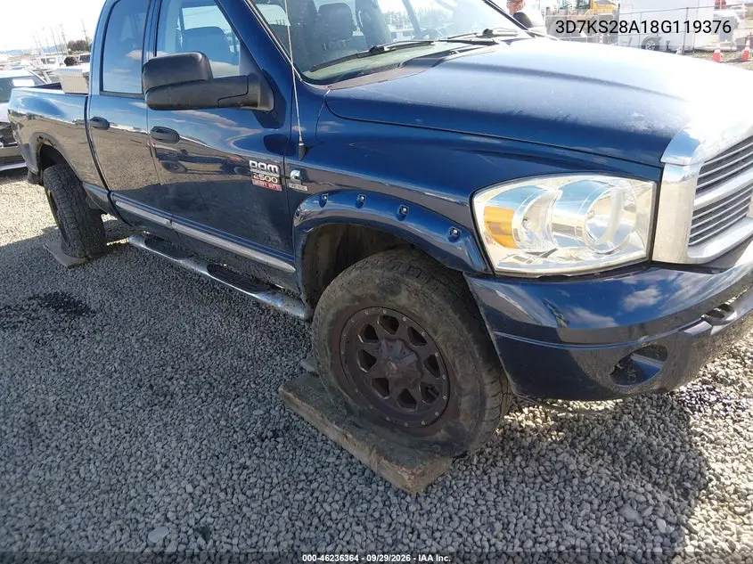 2008 DODGE RAM VIN 3D7KS28A18G119376 — фото 6