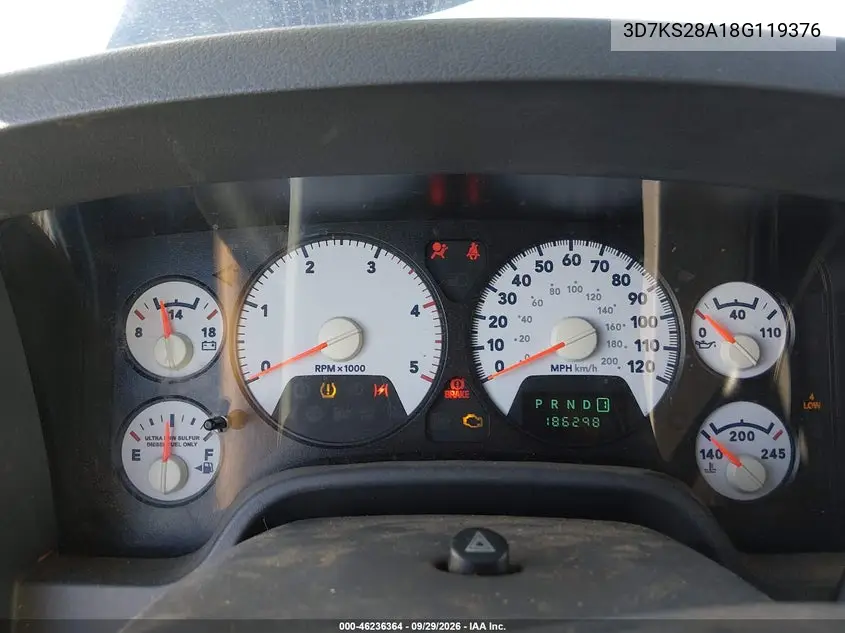 2008 DODGE RAM VIN 3D7KS28A18G119376 — фото 7