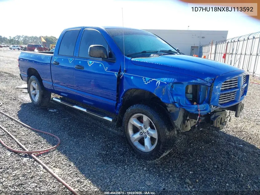 DODGE RAM 2008, VIN 1D7HU18NX8J113592