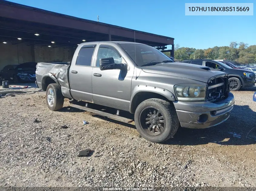 DODGE RAM 2008, VIN 1D7HU18NX8S515669