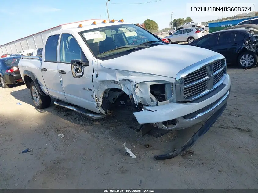 DODGE RAM 2008, VIN 1D7HU18N48S608574