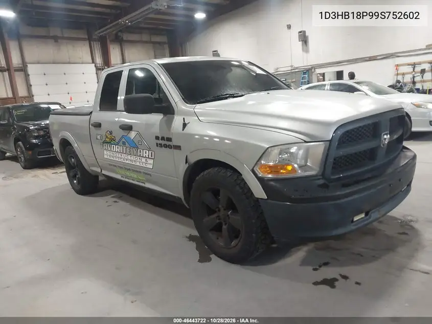 DODGE RAM 2009, VIN 1D3HB18P99S752602