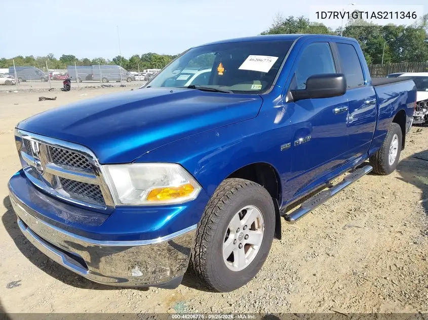 2010 DODGE RAM VIN 1D7RV1GT1AS211346 — фото 2