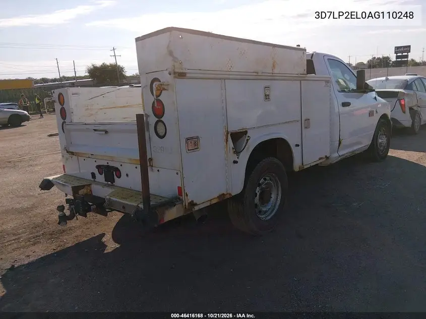 2010 DODGE RAM VIN 3D7LP2EL0AG110248 — фото 4