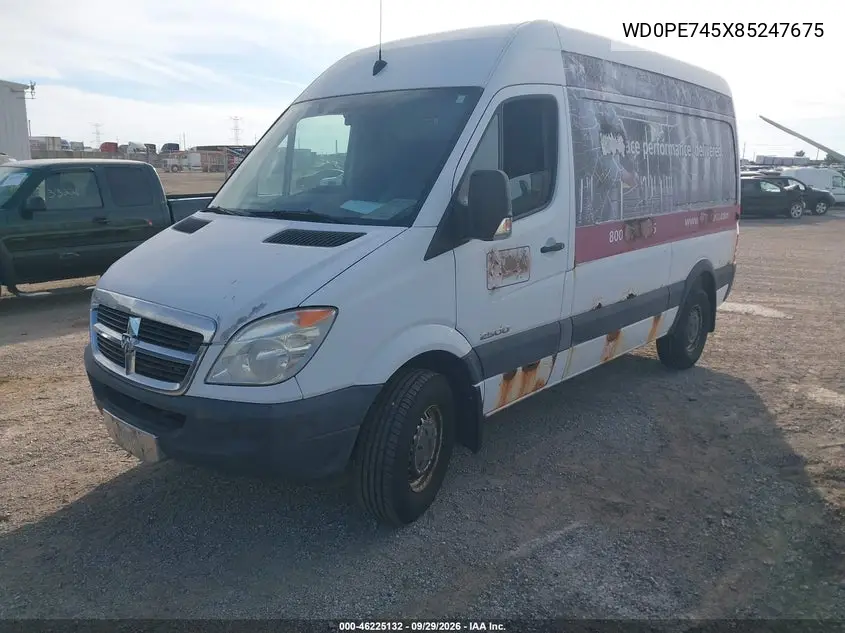 2008 DODGE SPRINTER VIN WD0PE745X85247675 — фото 2