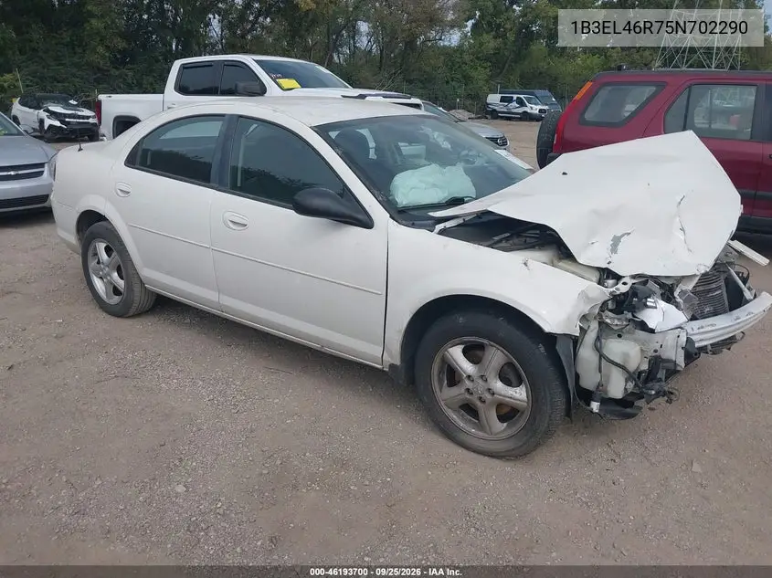 DODGE STRATUS 2005, VIN 1B3EL46R75N702290