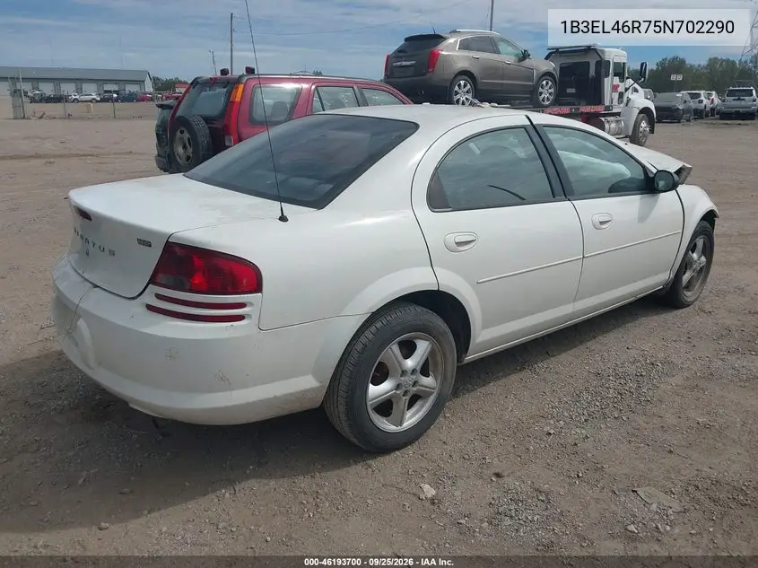 2005 DODGE STRATUS VIN 1B3EL46R75N702290 — фото 4
