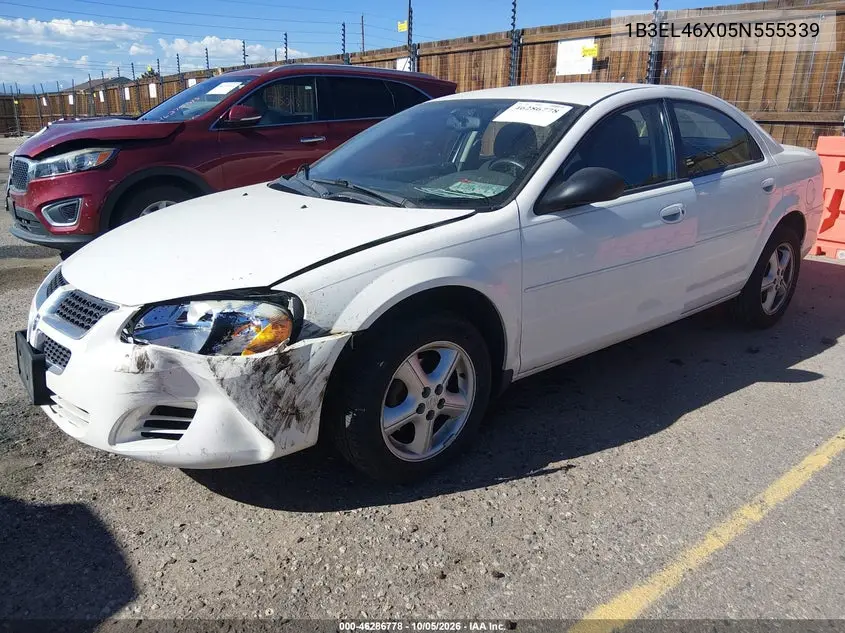 2005 DODGE STRATUS VIN 1B3EL46X05N555339 — фото 2