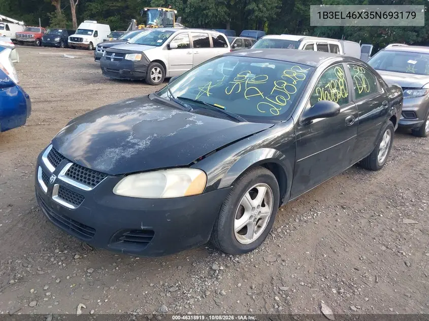 2005 DODGE STRATUS VIN 1B3EL46X35N693179 — фото 2