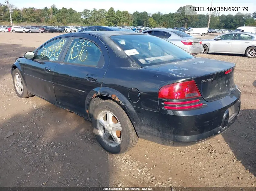 2005 DODGE STRATUS VIN 1B3EL46X35N693179 — фото 3