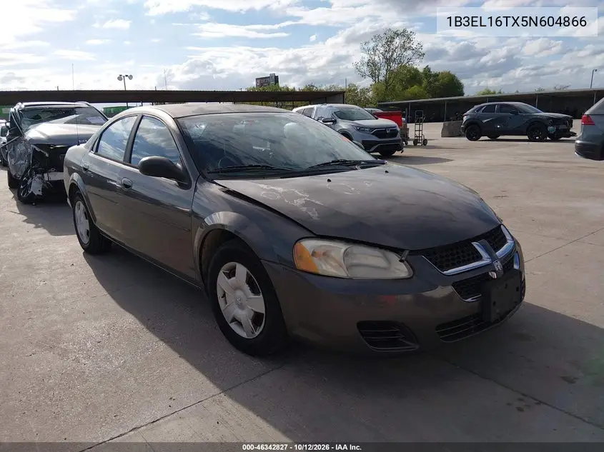 DODGE STRATUS 2005, VIN 1B3EL16TX5N604866