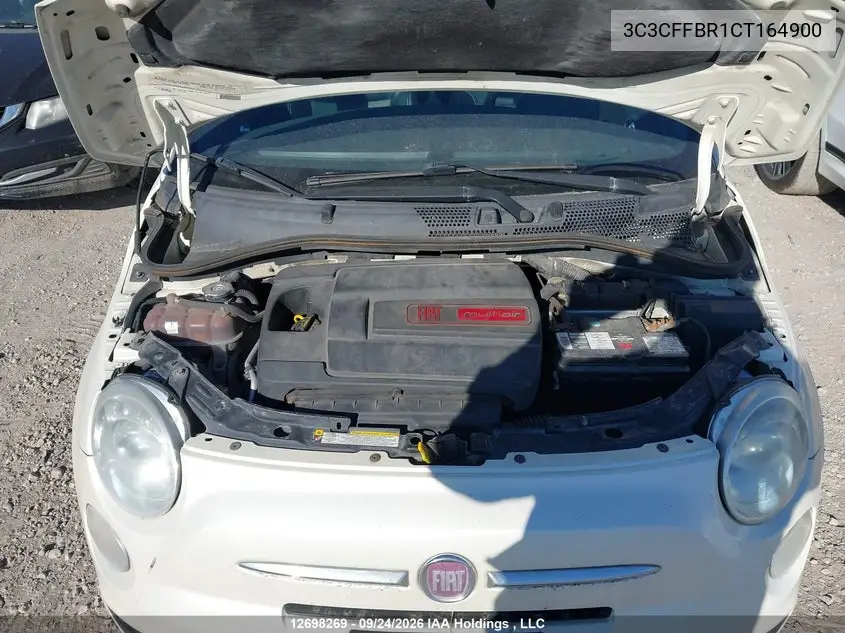 2012 FIAT 500 VIN 3C3CFFBR1CT164900 — фото 10