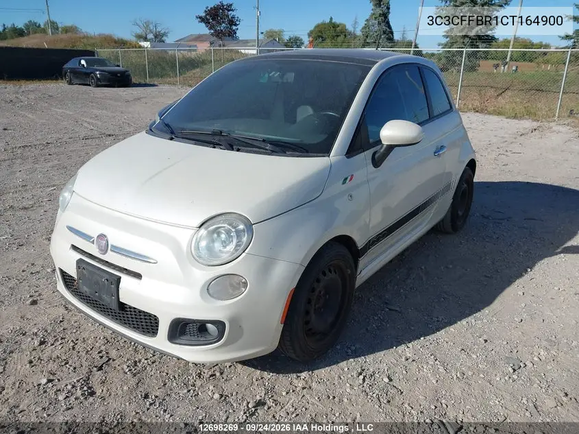 2012 FIAT 500 VIN 3C3CFFBR1CT164900 — фото 2