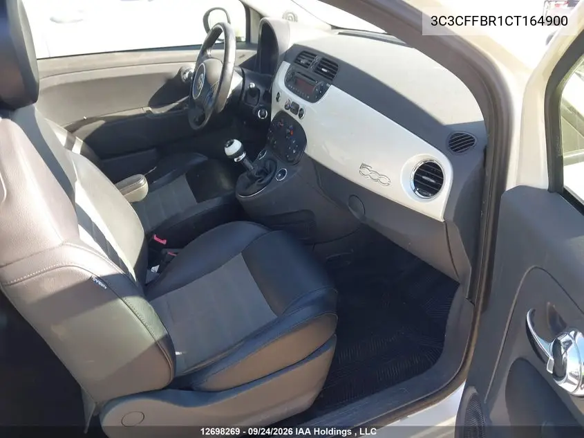 2012 FIAT 500 VIN 3C3CFFBR1CT164900 — фото 5