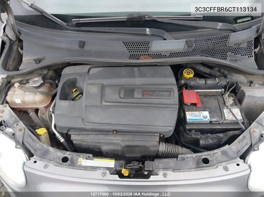 2012 FIAT 500 VIN 3C3CFFBR6CT113134 — фото 10