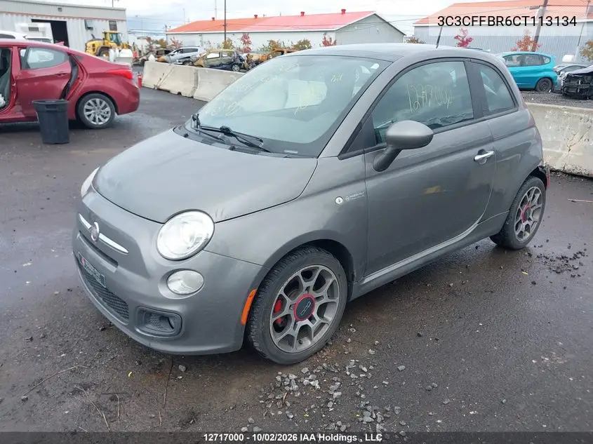 2012 FIAT 500 VIN 3C3CFFBR6CT113134 — фото 2