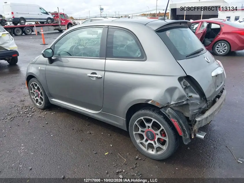 2012 FIAT 500 VIN 3C3CFFBR6CT113134 — фото 3