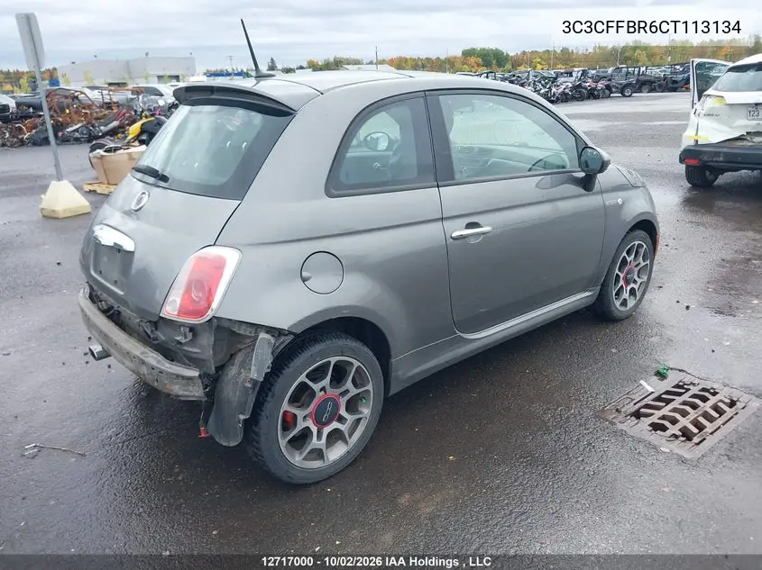 2012 FIAT 500 VIN 3C3CFFBR6CT113134 — фото 4