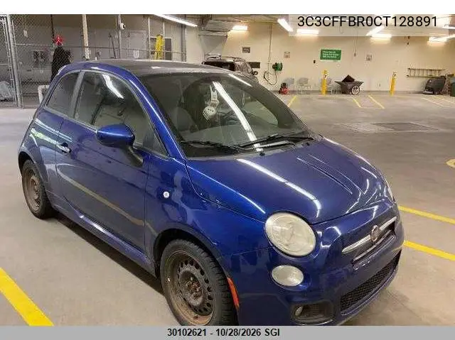 FIAT 500 2012, VIN 3C3CFFBR0CT128891