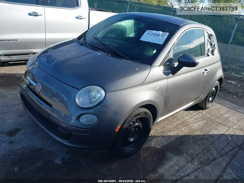 2012 FIAT 500 VIN 3C3CFFAR6CT383739 — фото 2