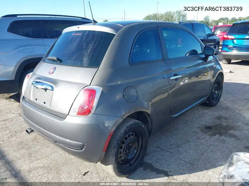 2012 FIAT 500 VIN 3C3CFFAR6CT383739 — фото 4