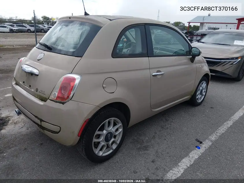 2012 FIAT 500 VIN 3C3CFFAR8CT370166 — фото 4