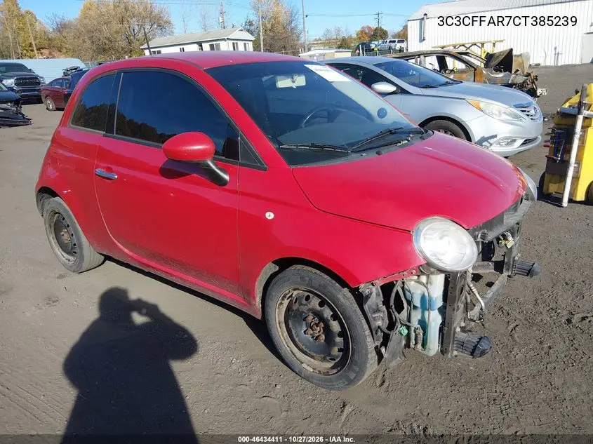 FIAT 500 2012, VIN 3C3CFFAR7CT385239