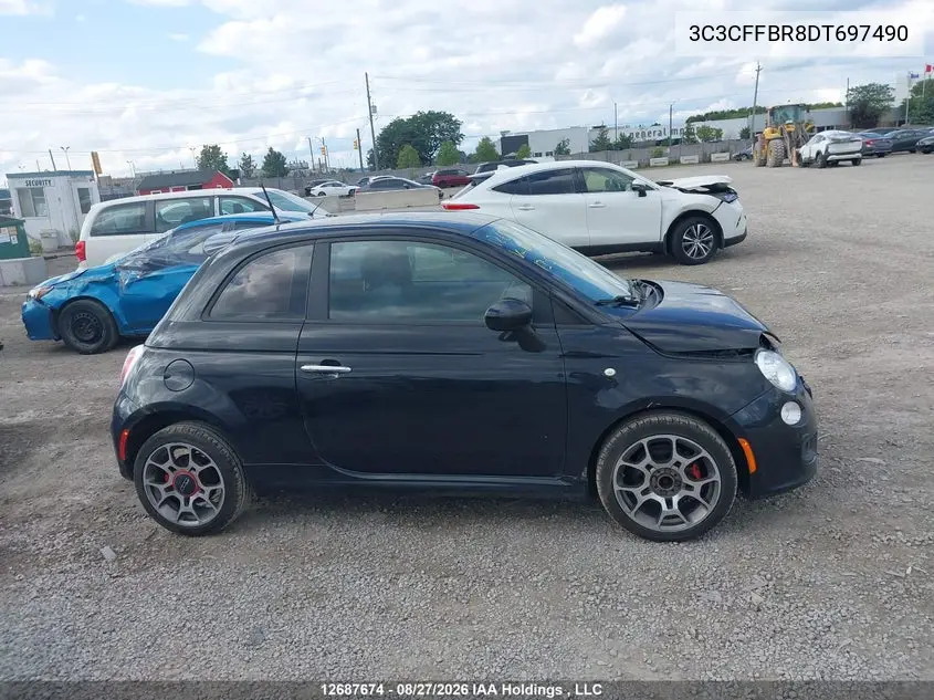 2013 FIAT 500 VIN 3C3CFFBR8DT697490 — фото 12