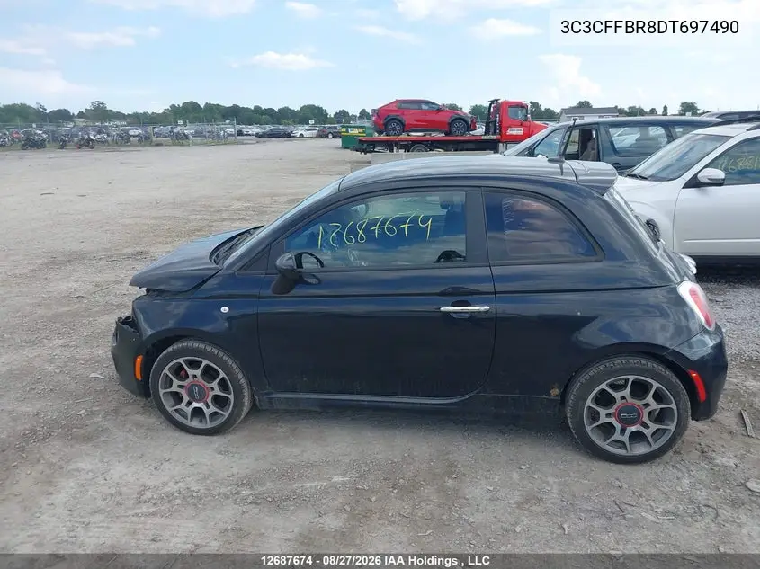 2013 FIAT 500 VIN 3C3CFFBR8DT697490 — фото 13