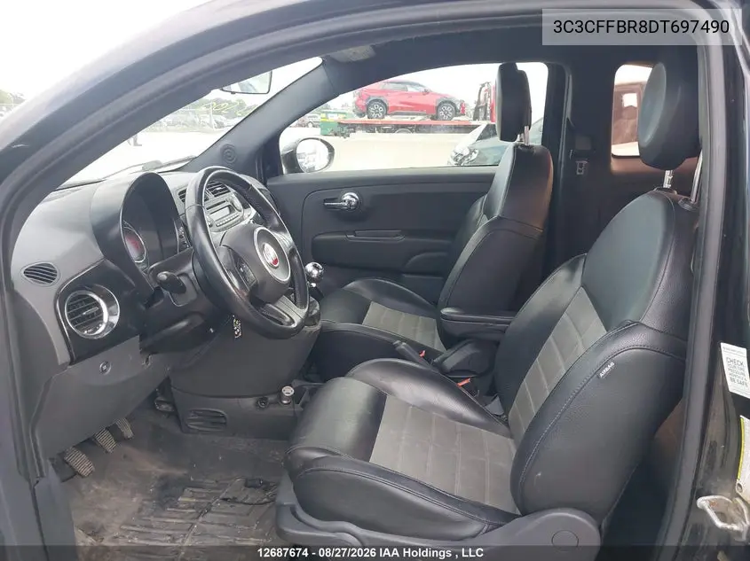 2013 FIAT 500 VIN 3C3CFFBR8DT697490 — фото 16