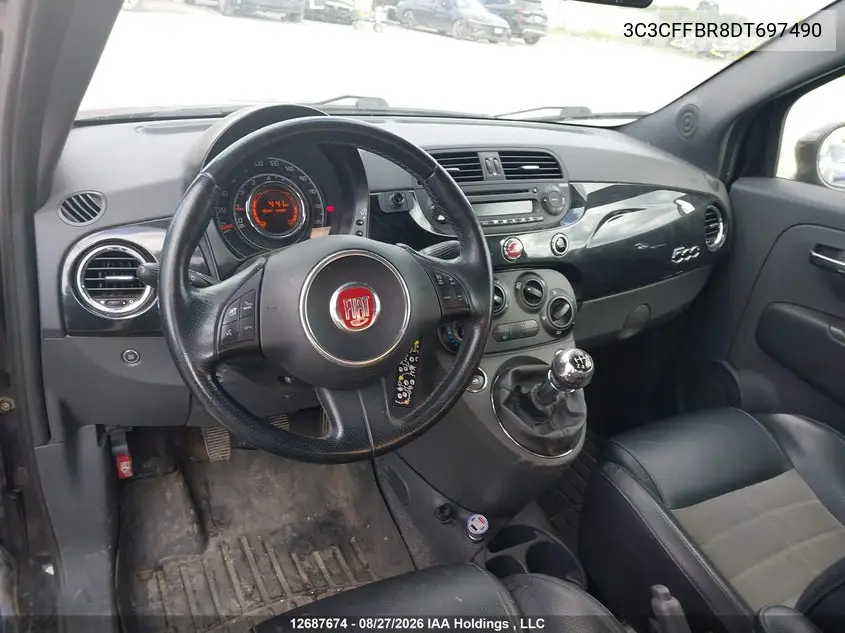 2013 FIAT 500 VIN 3C3CFFBR8DT697490 — фото 17