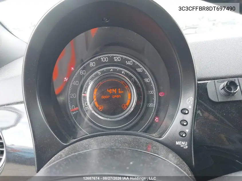 2013 FIAT 500 VIN 3C3CFFBR8DT697490 — фото 7