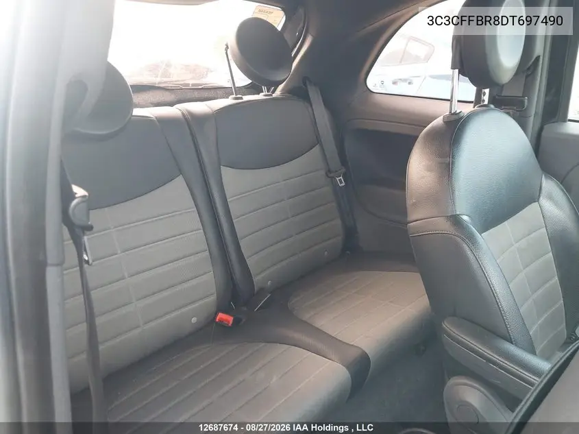 2013 FIAT 500 VIN 3C3CFFBR8DT697490 — фото 8