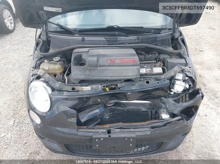 2013 FIAT 500 VIN 3C3CFFBR8DT697490 — фото 9