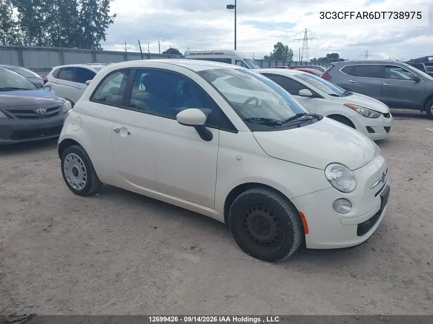 FIAT 500 2013, VIN 3C3CFFAR6DT738975