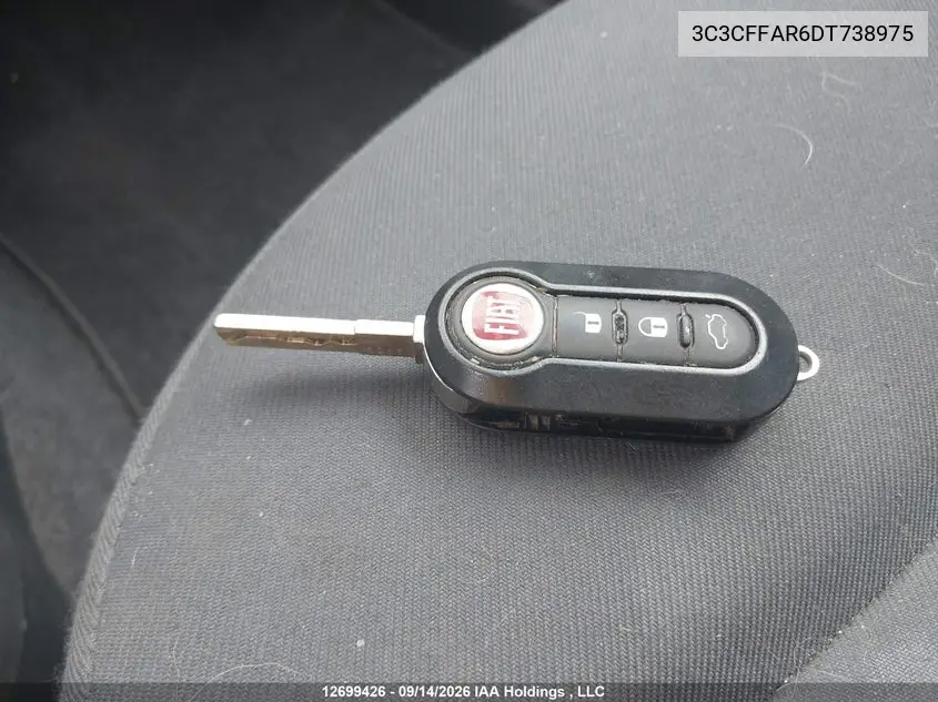 2013 FIAT 500 VIN 3C3CFFAR6DT738975 — фото 10