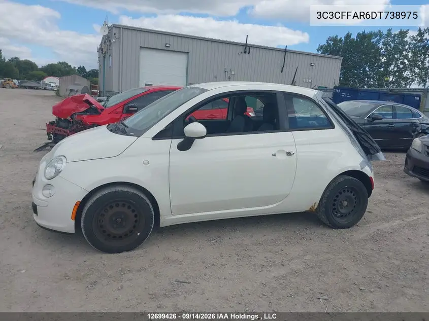 2013 FIAT 500 VIN 3C3CFFAR6DT738975 — фото 13
