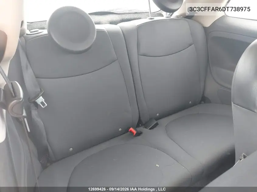 2013 FIAT 500 VIN 3C3CFFAR6DT738975 — фото 8