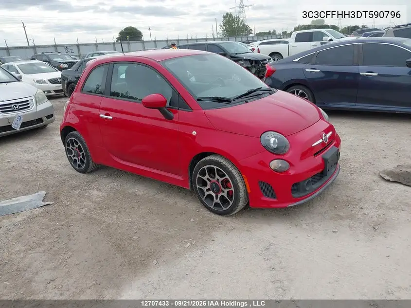 FIAT 500 2013, VIN 3C3CFFHH3DT590796