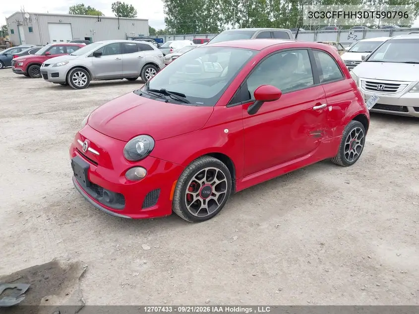 2013 FIAT 500 VIN 3C3CFFHH3DT590796 — фото 2