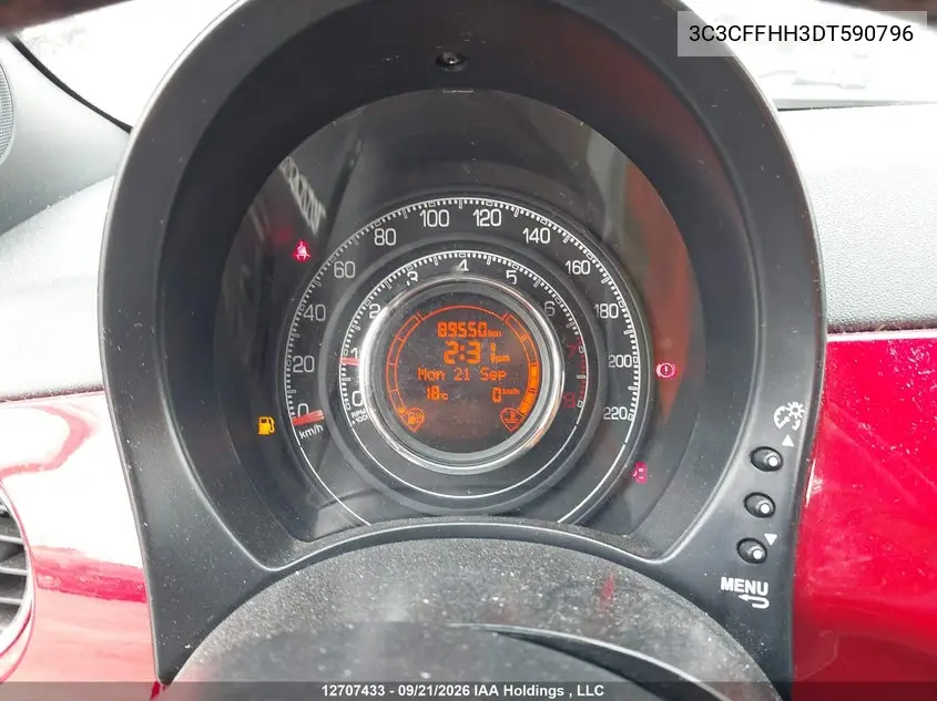 2013 FIAT 500 VIN 3C3CFFHH3DT590796 — фото 7
