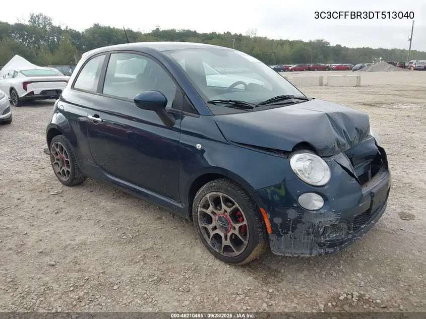 FIAT 500 2013, VIN 3C3CFFBR1DT513040