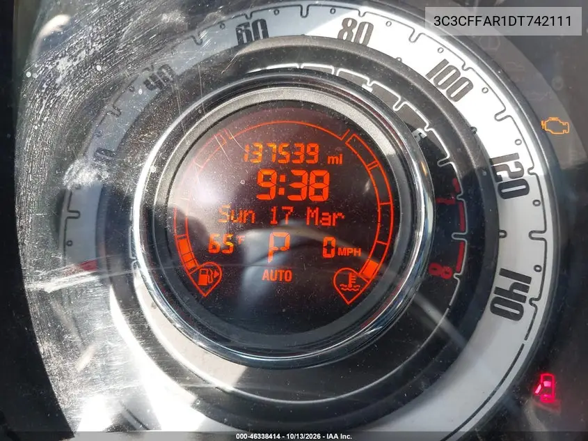 2013 FIAT 500 VIN 3C3CFFAR1DT742111 — фото 15
