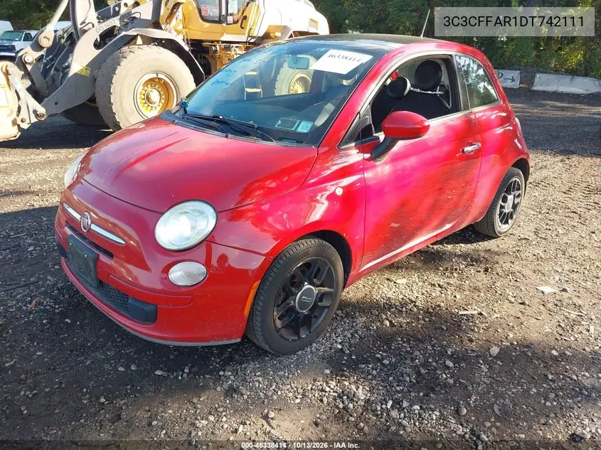 2013 FIAT 500 VIN 3C3CFFAR1DT742111 — фото 2