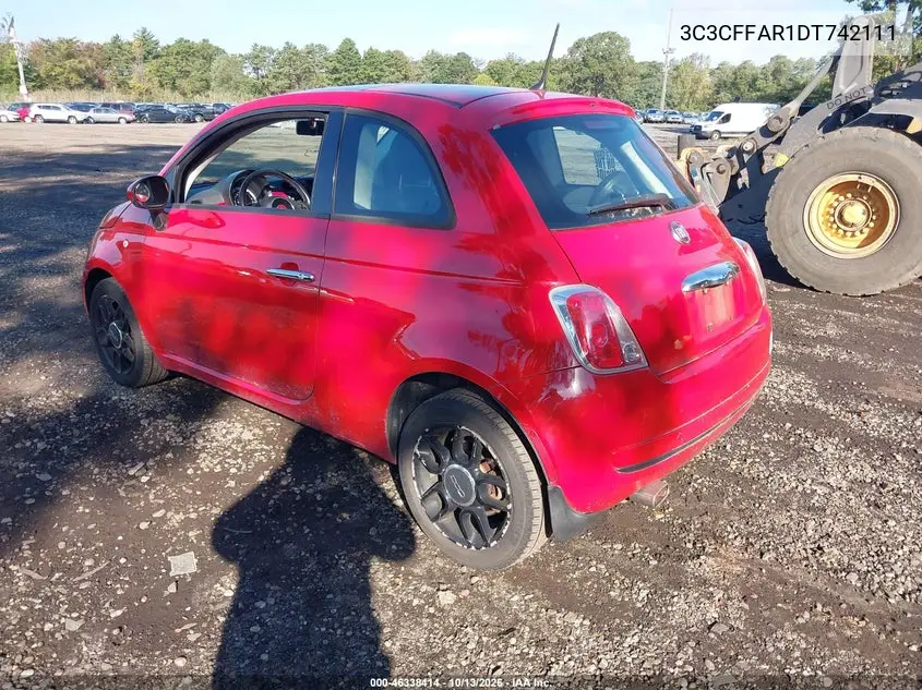 2013 FIAT 500 VIN 3C3CFFAR1DT742111 — фото 3