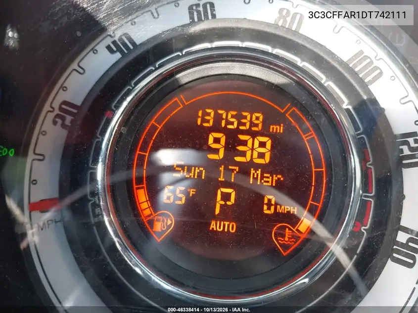 2013 FIAT 500 VIN 3C3CFFAR1DT742111 — фото 7