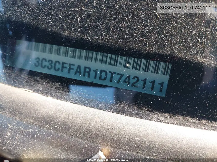 2013 FIAT 500 VIN 3C3CFFAR1DT742111 — фото 9